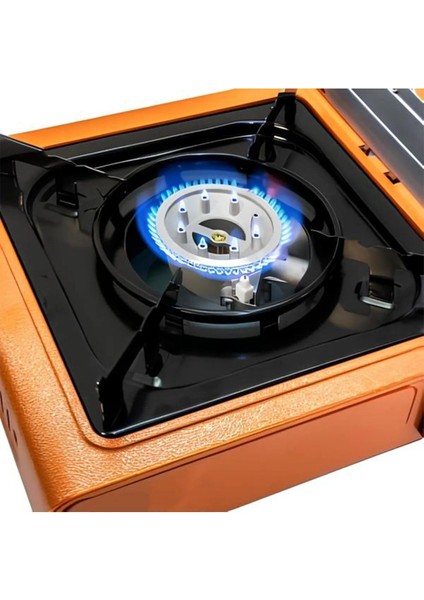 Portatif Taşınabilir Kamp Ocağı Tek Gözlü Turuncu Renk Kartuşlu Tüp Bağlantılı Gezi Piknik Ocak Mft. fırsatları