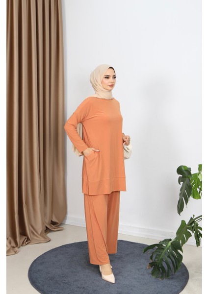 Yanları Cepli Sandy Pantolonlu Takım fiyatları