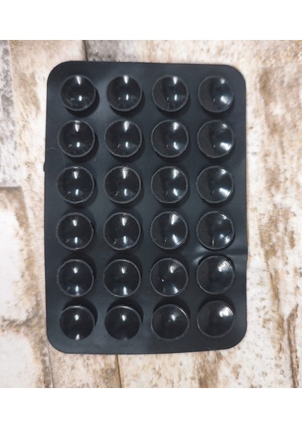 Silikon Vantuzlu Telefon Tutacağı 24 Vantuzlu Yapışkanlı Cep Telefonu Tutucu Siyah