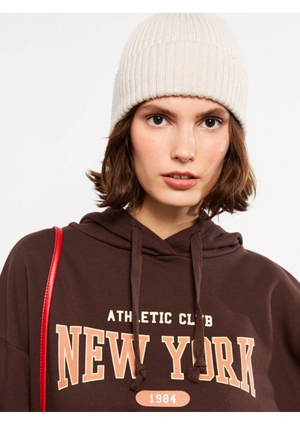 Lcw Vision Kahverengi Baskılı Kadın Kalın Hoodie fiyatları