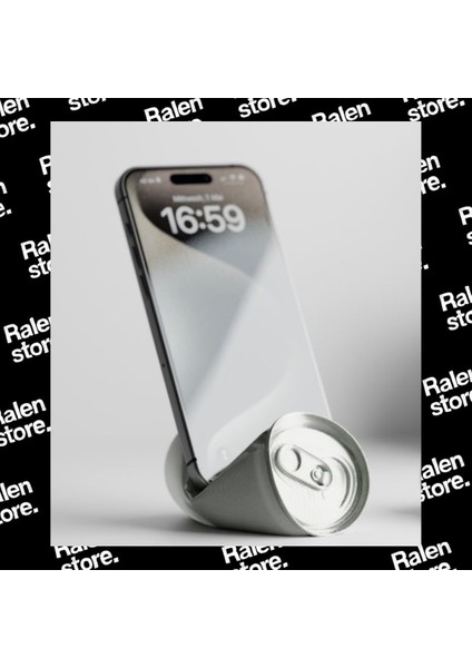 Kutu Içecek Temalı Telefon Standı Beyaz Renk | 10CM | Beyaz ( Yüksek Kalite 3D Baskı Pla )