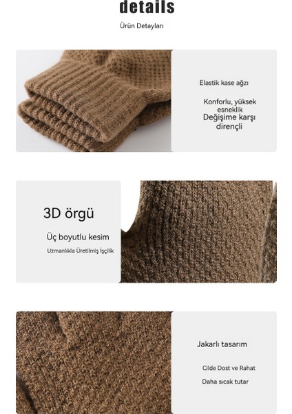 Kadife Ekstra Kalın Eldiven Isıtmalı Parçalı Dokunmatik Erkek Eldiveni (Yurt Dışından) fiyatları