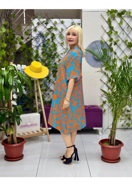 RM18113 Viskon Roma Elbise fiyatları