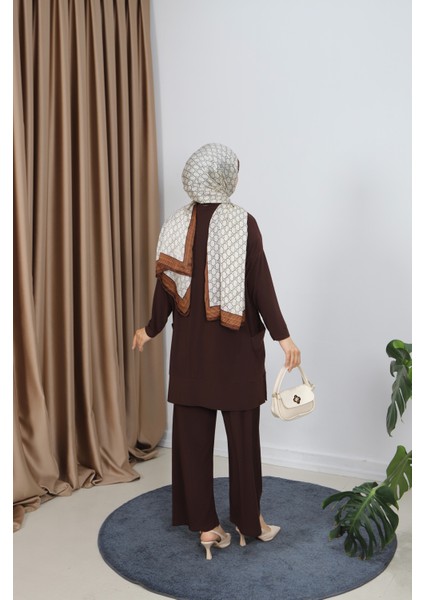 Yanları Cepli Sandy Pantolonlu Takım