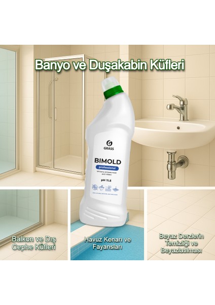 Bimold Küf ve Mantar Temizleyici Jel 750 ml | Profesyonel Beyazlatıcı | Havuz & Banyo & Fayans fiyatları