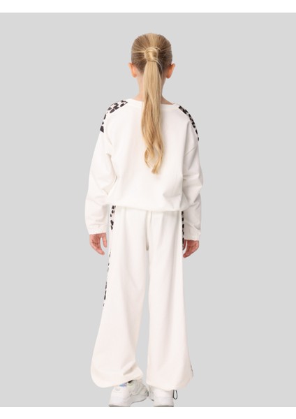 Kız Çocuk Leopar Takım 7-14 Yaş Ekru fırsatları