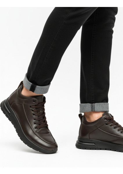 Hakiki Deri Kahverengi Günlük Erkek Casual Ayakkabı LUASS27AL0047 modelleri