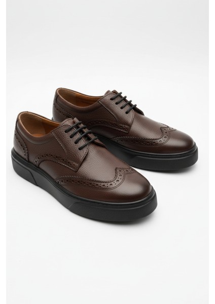 Kahverengi %100 Hakiki Deri Ultra Rahat Erkek Günlük Ayakkabı LUASS27AL0048 fırsatları