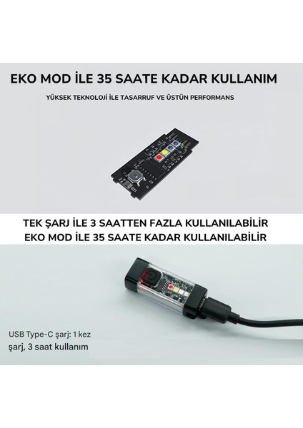 Type-C Şarjlı 9 Mod Su Geçirmez Manyetik Çok Işlevli Mini El Feneri indirimleri