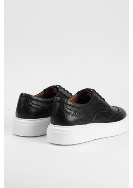 Siyah %100 Hakiki Deri Ultra Rahat Erkek Günlük Ayakkabı LUASS27AL0049 indirimleri