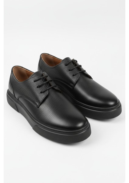 Siyah %100 Hakiki Deri Ultra Rahat Erkek Günlük Ayakkabı LUASS27AL0050 indirimleri