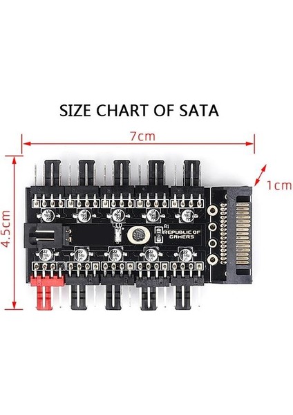 4988 10 Port Fan Power Sata Güç Switch Pwm Çoklayıcı fiyatları