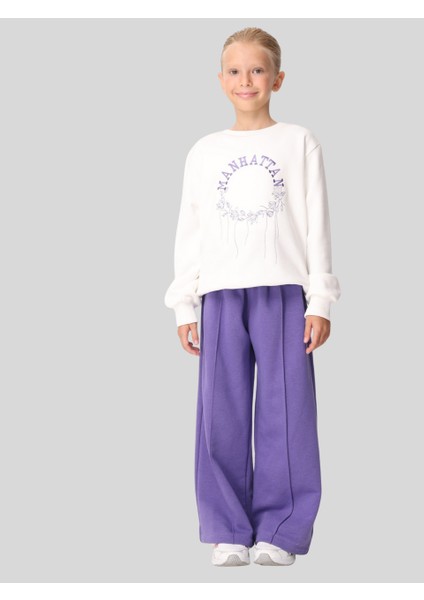 Kız Çocuk Eşofman Takım 8-14 Yaş Lila
