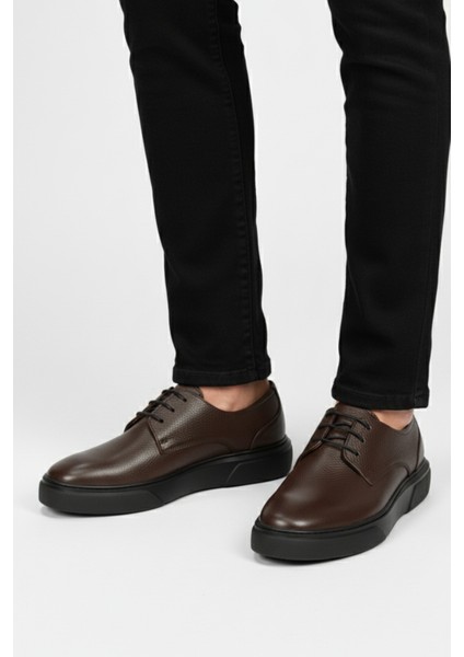 Kahverengi %100 Hakiki Deri Ultra Rahat Erkek Günlük Ayakkabı LUASS27AL0050 modelleri