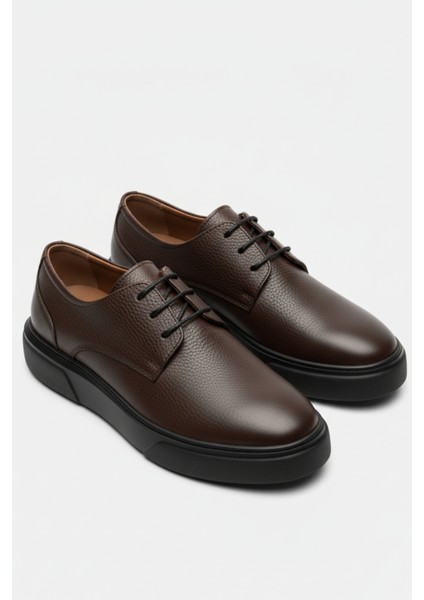 Kahverengi %100 Hakiki Deri Ultra Rahat Erkek Günlük Ayakkabı LUASS27AL0050 fırsatları