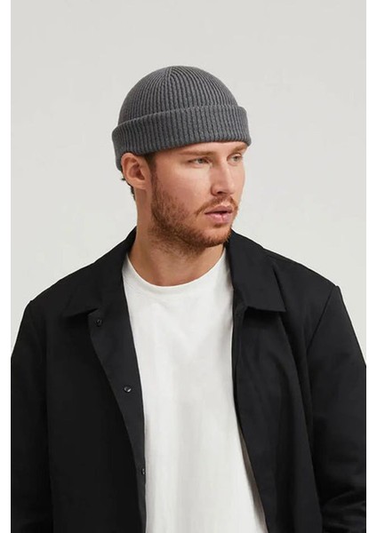 Erkek Koyu Gri Örgü Docker Bere Skullcap indirimleri