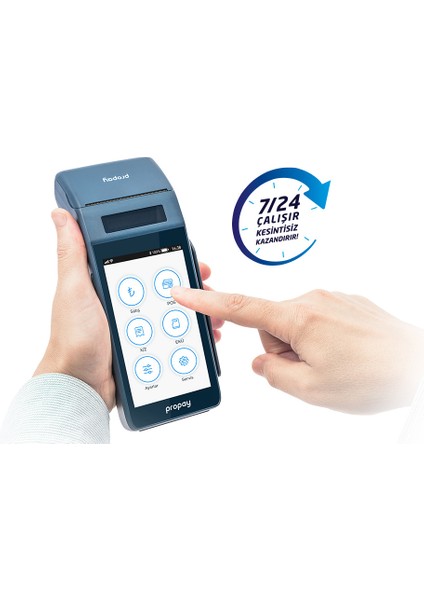 P1000 Ecr Android Yazarkasa Pos 4g ve Wifi (Kurulup Kargoya Verilir)Koruyucu Cam Hediy