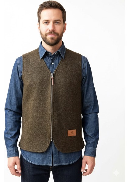 Yün Keçe Yelek ( Barbour Içlik uyumlu , Barbour Kürk Uyumlu Yelek)