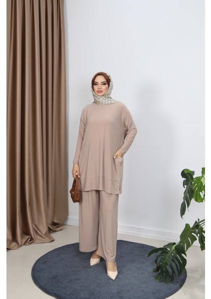 Yanları Cepli Sandy Pantolonlu Takım fırsatları