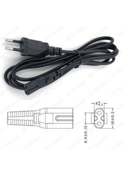 C7 Teyp-Işıldak-Playstation 2/3/4 Power Güç Kablosu