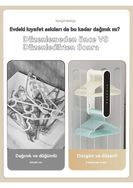 Kısmaya Uygun, Delinmesiz Duvara Asılabilen Kıyafet Askısı (Yurt Dışından) fırsatları
