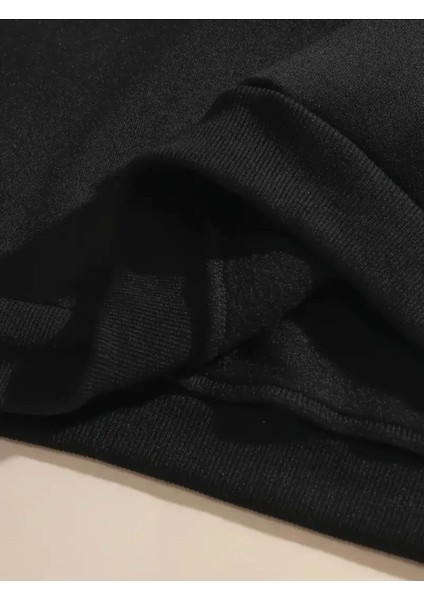 Kelebek Desen Detaylı Bisiklet Yaka Içi Polarlı Sweatshirt modelleri