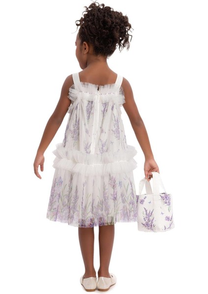 Pamina Kız Çocuk Fırfırlı Elbise 3-7 Yaş Lila fırsatları