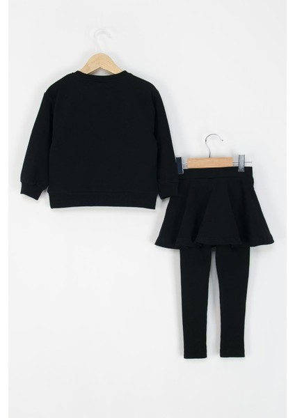 Kız Çocuk Hello Kitty Taytlı Takım 3-8 Yaş Siyah fiyatları