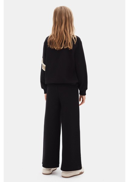 Kız Çocuk Şerit Detaylı Takım Takım 8-14 Yaş Siyah modelleri