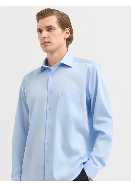 Erkek Regular Fıt Gömlek-Açık Mavi modelleri