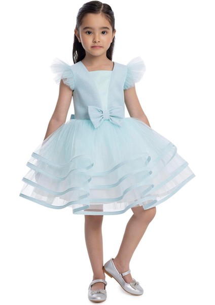 Pamina Kız Çocuk Fırfırlı Elbise 3-7 Yaş Mint fiyatları