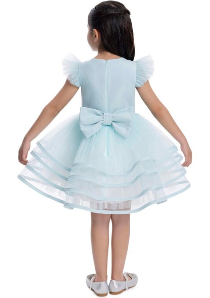 Pamina Kız Çocuk Fırfırlı Elbise 3-7 Yaş Mint fırsatları