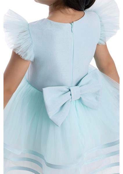 Pamina Kız Çocuk Fırfırlı Elbise 3-7 Yaş Mint indirimleri