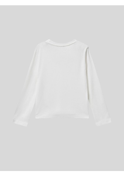 Kız Çocuk Basklı Sweatshirt 1-6 Yaş Ekru fiyatları