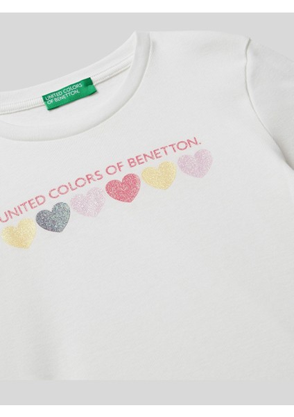 Kız Çocuk Basklı Sweatshirt 1-6 Yaş Ekru modelleri