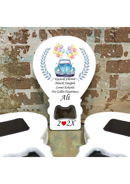 Balon Açacaklı Magnet ( 10 Adet) Düğün - Nişan - Kına - Nikah - Söz