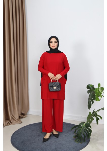 Yanları Cepli Sandy Pantolonlu Takım fırsatları