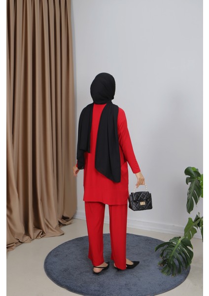 Yanları Cepli Sandy Pantolonlu Takım