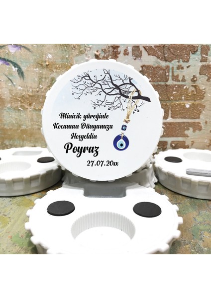 Kapak Açacaklı Magnet (10 Adet) Düğün - Nişan - Kına - Nikah - Söz