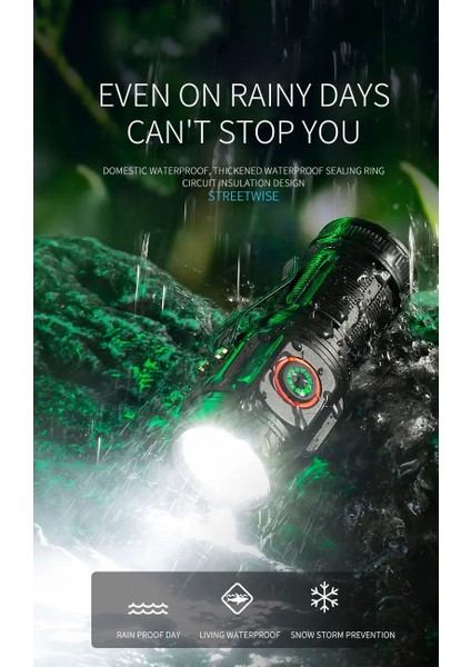 3xe Güçlü Parlak Işıklı 5 Modlu Magnetli Metal Gövde Şarjlı El Feneri W5182 fiyatları