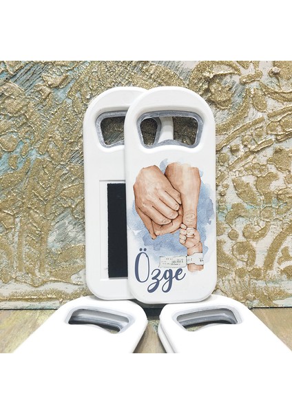 Dikdörtgen Açacaklı Magnet (10 Adet) Düğün - Nişan - Kına - Nikah - Söz