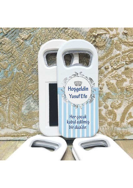 Dikdörtgen Açacaklı Magnet (10 Adet) Düğün - Nişan - Kına - Nikah - Söz