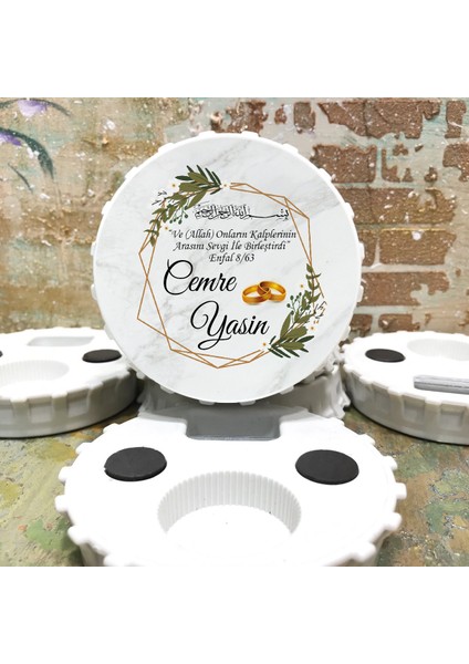 Kapak Açacaklı Magnet (10 Adet) Düğün - Nişan - Kına - Nikah - Söz