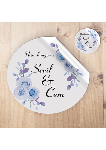Yuvarlak Sticker Söz - Nişan - Düğün - Kına - Özel Kesimli Etiket