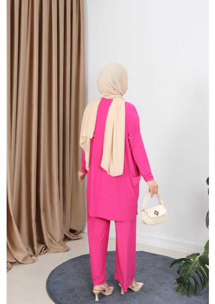 Yanları Cepli Sandy Pantolonlu Takım