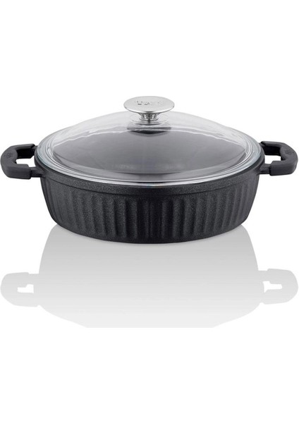 Valeriya Döküm Cam Kapak Basık Tencere 28 Cm TAC-3835 fırsatları