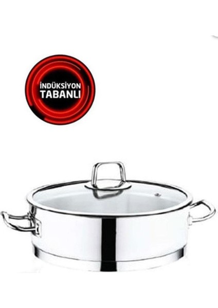 Vision 22X8 cm Indiksiyon Basık Çelik Tencere fiyatları