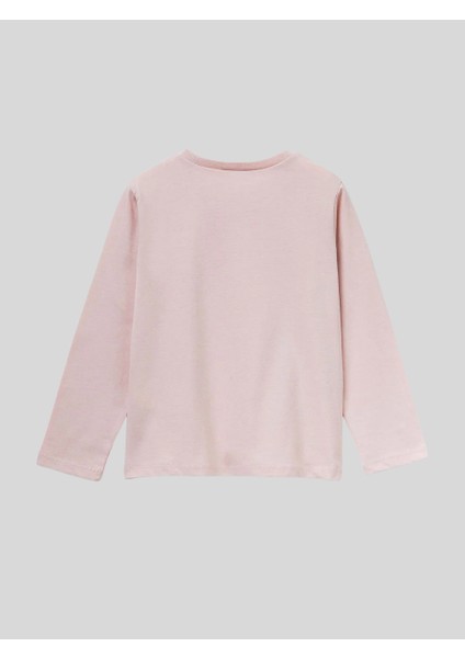 Kız Çocuk Baskılı Sweatshirt 1-6 Yaş Pembe modelleri