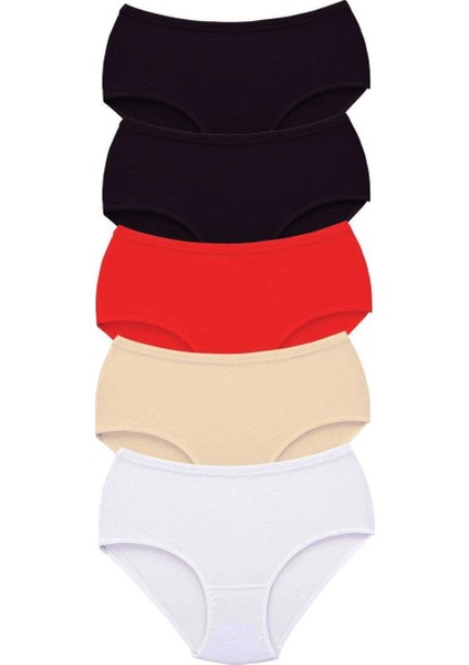 5 Adet Tutku Kadın Yüksek Bel Bato Kalın Lastik Külot S13