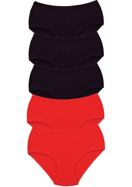 5 Adet Tutku Kadın Yüksek Bel Bato Kalın Lastik Külot S2